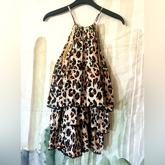 Urban Outfitters Leopard Tiered Tank Top🌵Small - Picture 1 of 7